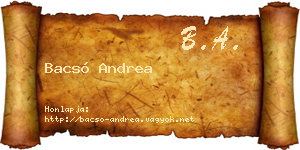 Bacsó Andrea névjegykártya